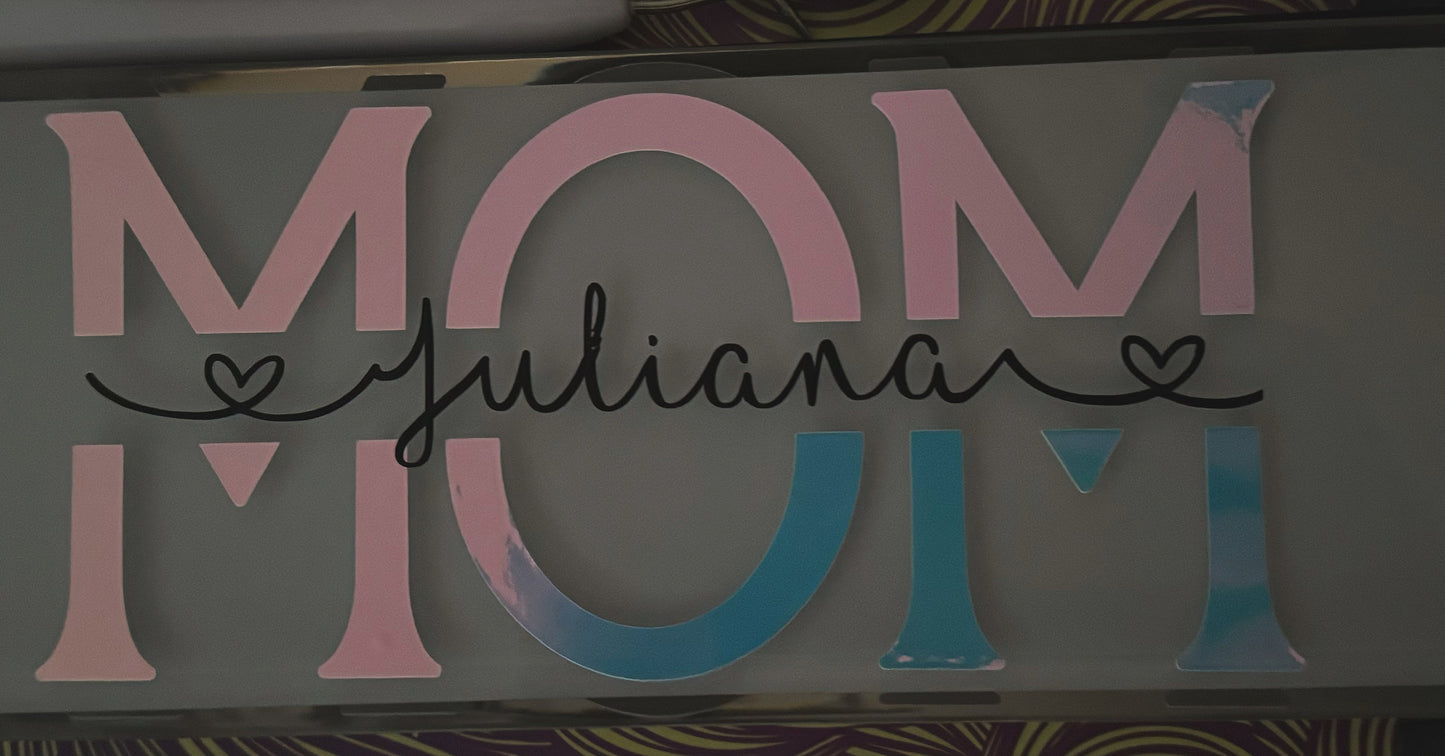 Custom Glass Name Plate, Modern Desk Decor, Personalized Family Sign
