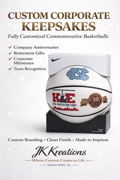 Custom Corporate Basketball – Personalized Logo Award, Anniversary Keepsake