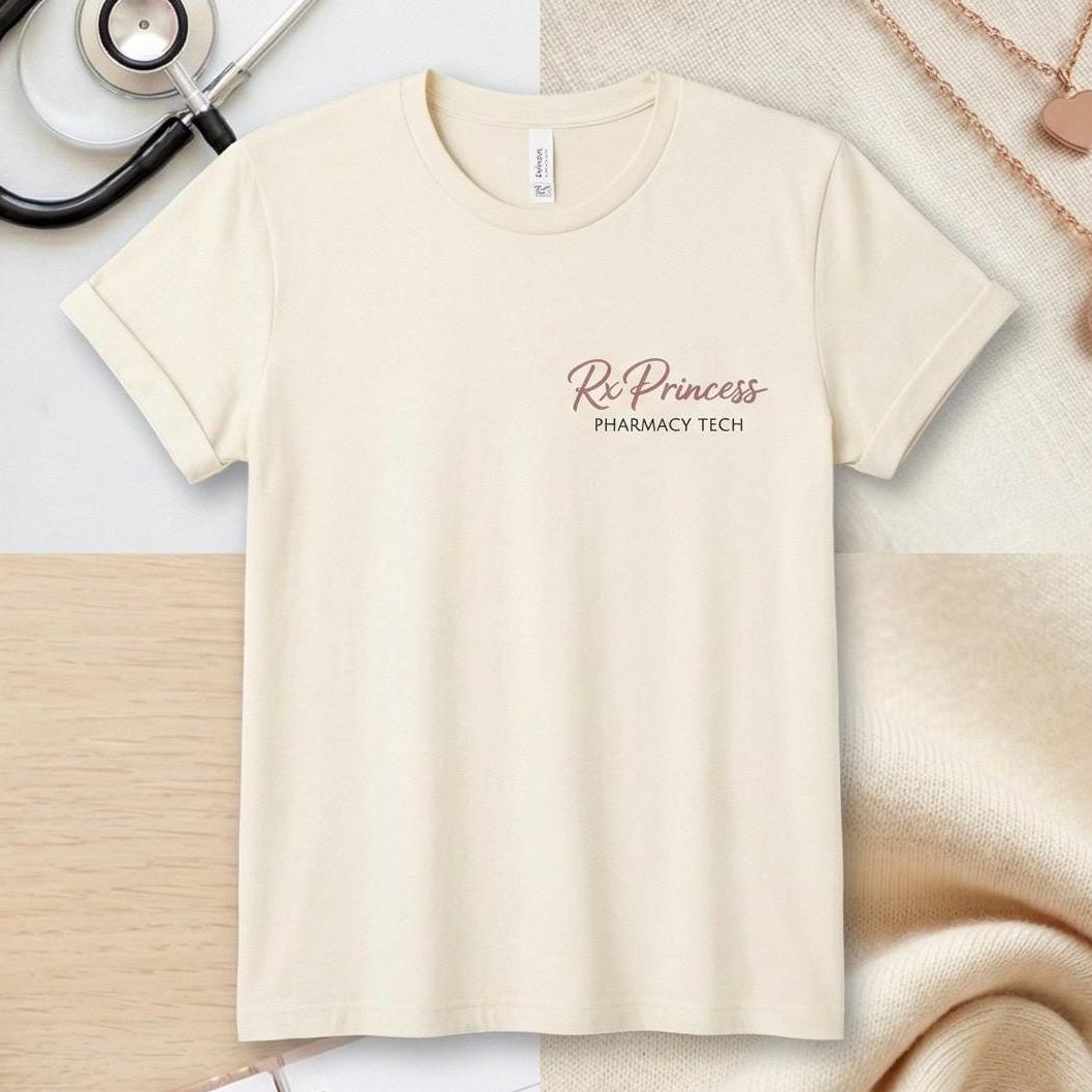 Rx Princess Pharmacy Tech Shirt – Minimalist Girly Healthcare Tee